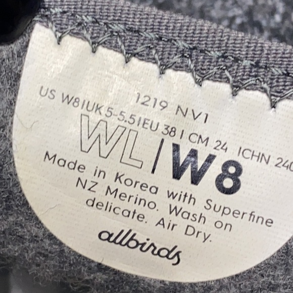 Allbirds Dark Grey Wool Loungers 8 - Picture 6 of 6